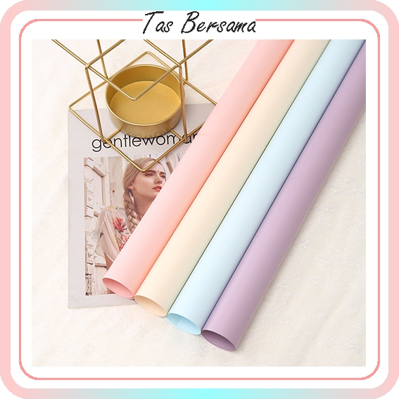 

[1 PACK ISI 20 LEMBAR] Flower Wrapping Paper Cellophane Waterproof Fullcolor Solid Pastel Kertas Bunga Buket Plos Kertas Kado Florist KB6120
