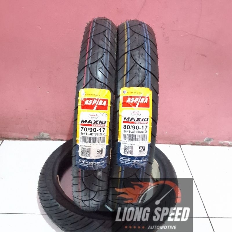 Original Paket Ban Tubeless Sepasang Untuk Semua Motor Bebek Ring 17 Honda Supra X 125 Revo Blade Su