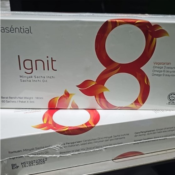 Ignit Sacha Oil Minyak Sacha Inchi Original 1 Box Isi 60 Sachet