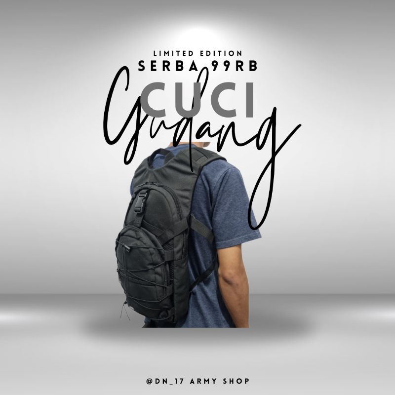 Tas Punggung / Tas Sepeda Hitam Bahan Cordura