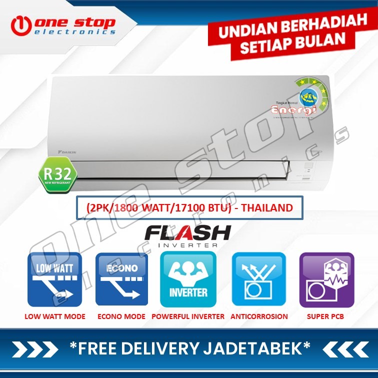 DAIKIN FTKQ50UVM4 AC Flash Inverter 2PK Thailand STKQ50UV RKQ50UVM4