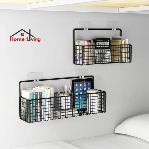 HL Rak Gantung Kamar Mandi Rak Keranjang Jaring Besi Tempel Dinding Serba Guna