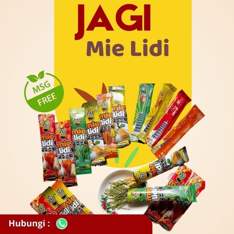 

MIE LIDI JAGI PAKET MINI ISI 50PCS NON MSG DAN BEBAS PENGAWET