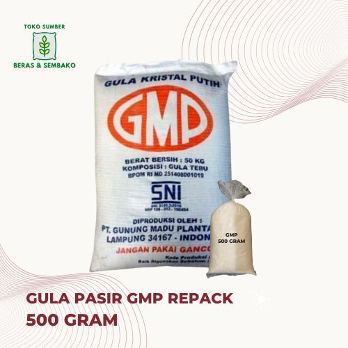 

Gula pasir GMP REPACK satuan (500 gram)