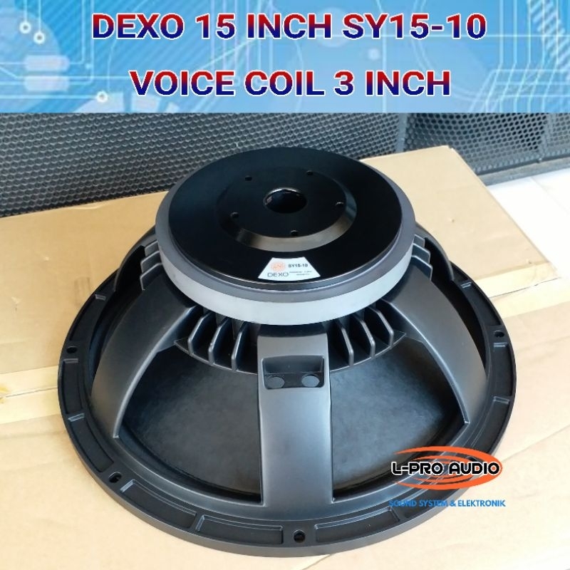 Speaker DEXO 15in SY15-10 sy1510 voice coil 3in midlow