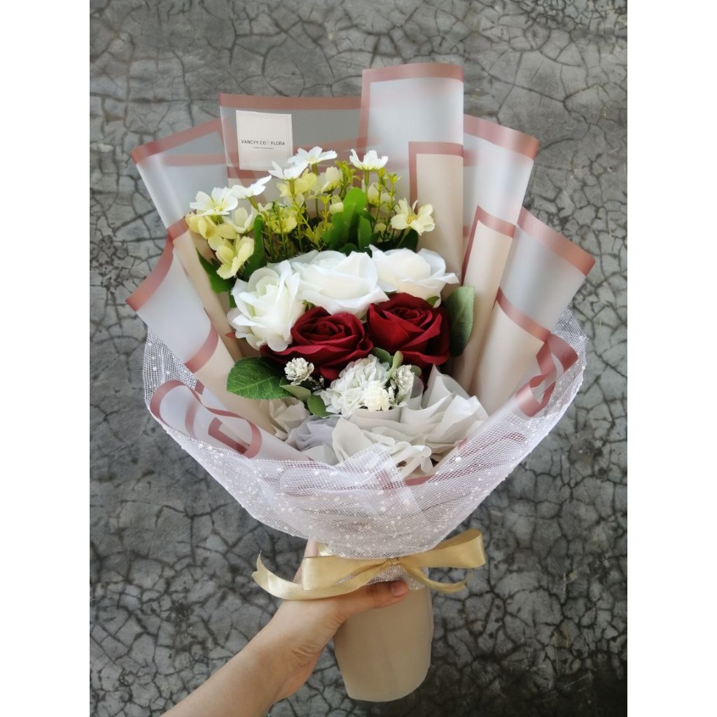 Buket Bunga Artificial Mawar / Buket Mawar Merah / Buket Mawar Merah / Buket Mawar Putih / Buket Bun