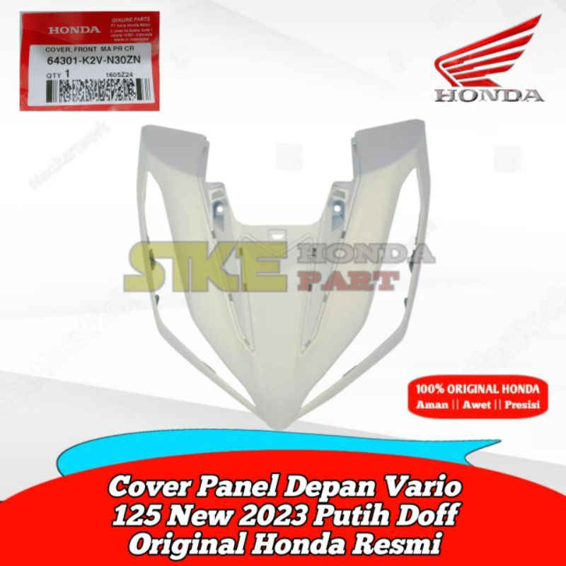 64301-K2V-N30ZN Cover Panel Depan Vario 125 New 2023 Putih Doff Original Honda Resmi