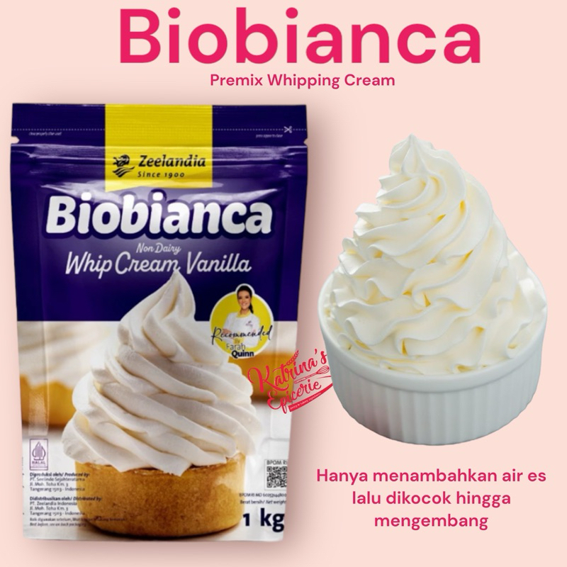 

Biobianca 1 Kg Whipping Cream Instant Sudah Manis