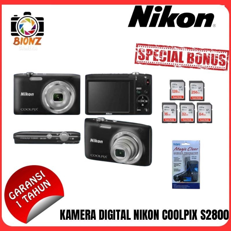 KAMERA NIKON COOLPIX S2800 / CAMERA DIGITAL NIKON COOLPIX S2800