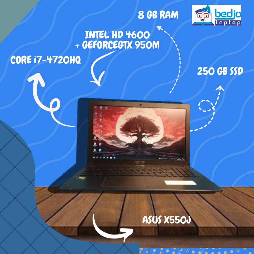 TERCAKEP,  ASUS X550J, CORE i7-4720HQ, 7821, Jual Laptop Asus, Jual Laptop Awet