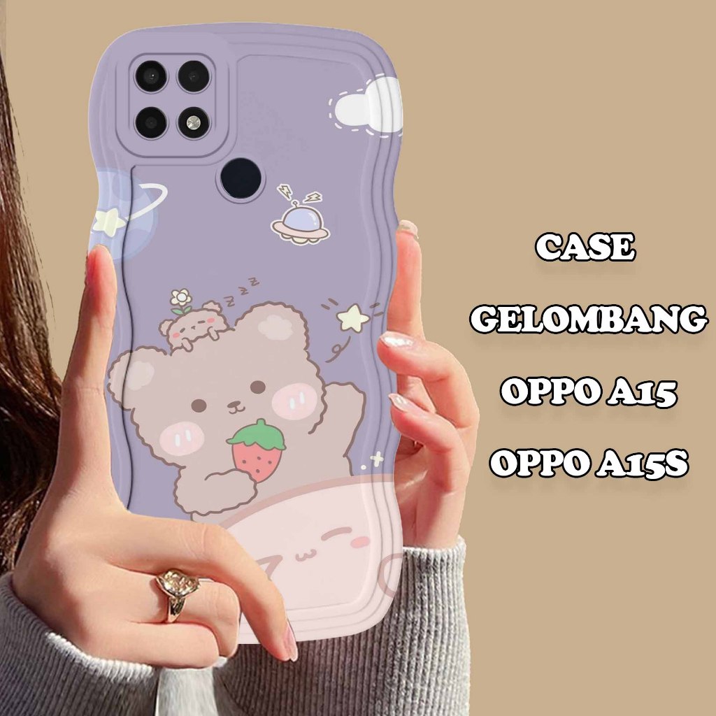 Soft Case GELOMBANG Hp Oppo A15/A15S - Oppo A15/A15S - Case Pro Camera - Fashion Case Motif Lucu - C