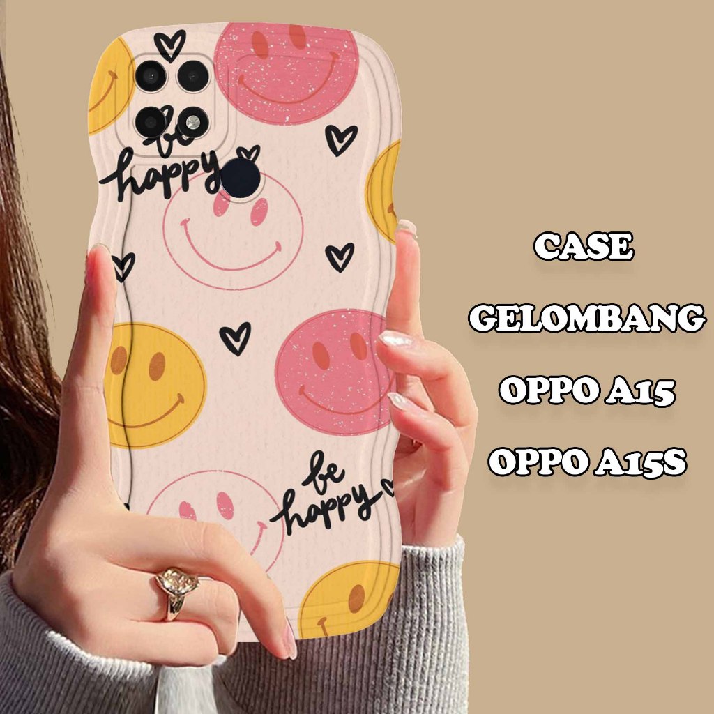 Soft Case GELOMBANG Hp Oppo A15/A15S - Oppo A15/A15S - Case Pro Camera - Fashion Case Motif Estetik 