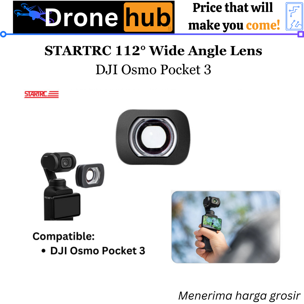 Wide Angle Lens DJI Osmo Pocket 3 Magnetic Filter Lens Lensa Lebar