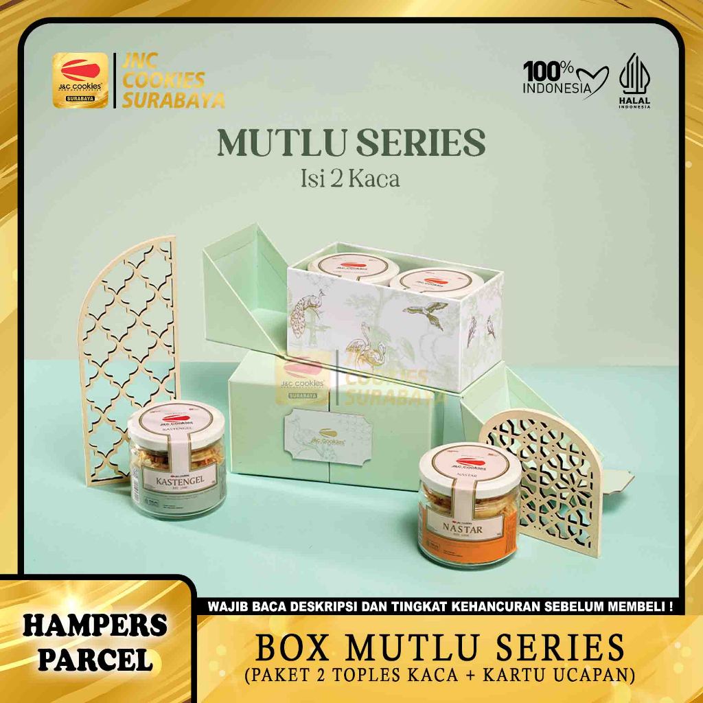 

Hampers Box Mutlu Series (2 Toples Kaca) - Hampers JNC Cookies Surabaya - J&C Cookies - Home Made Cookies - Hampers Lebaran Bingkisan Lebaran Hampers Idul Fitri Hampers Idul Adha Hampers Natal Bingkisan Natal Bingkisan Premium Hampers Premium Gift Premium