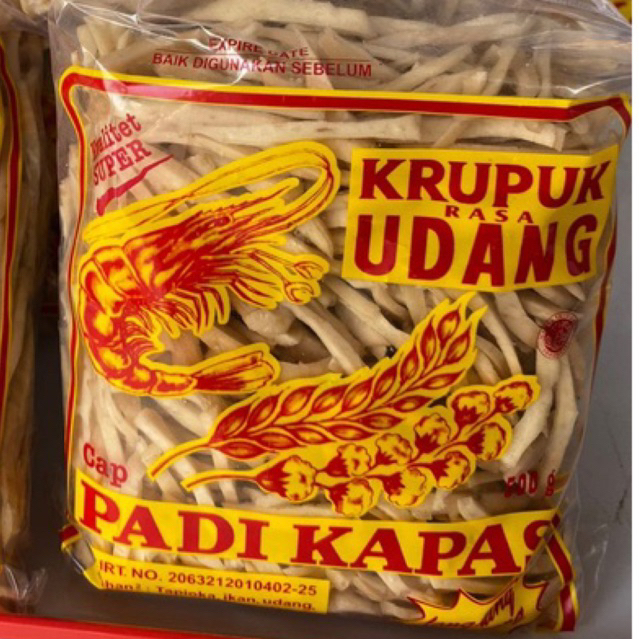 

krupuk stick udang (sirian) super cap padi kapas 500gr
