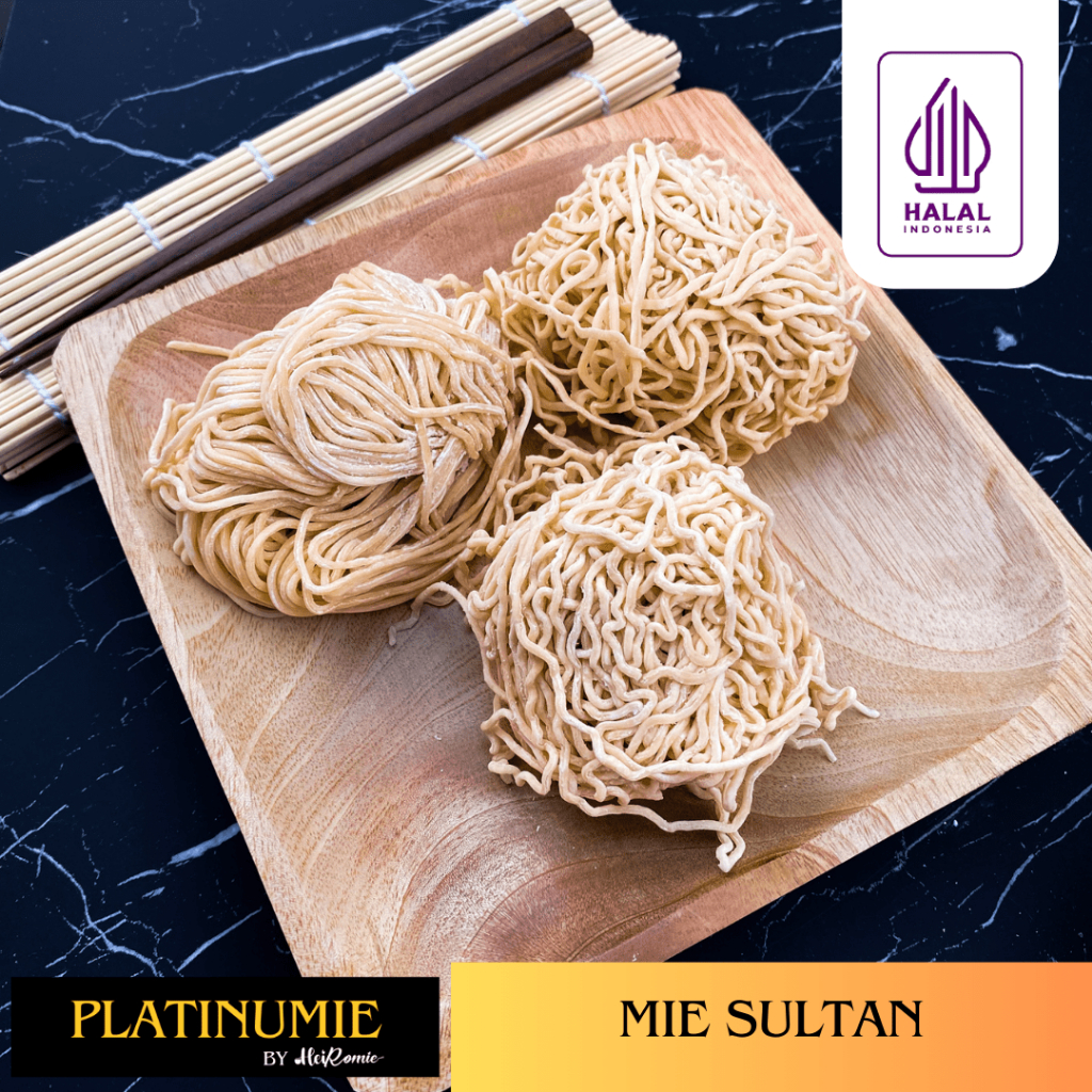 

Platinumie Mie Sultan Keriting Lurus Gepeng Mentah Premium Grade Restoran