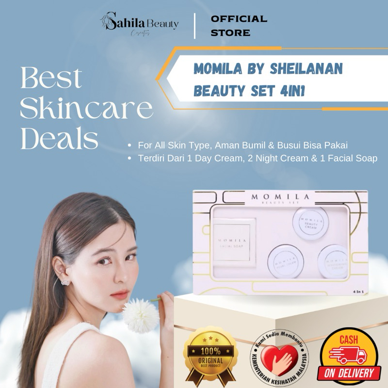 ‼️OFFICIAL - BISA COD‼️ MOMILA BEAUTY SET BY SHEILANAN SKINCARE GLOWING 100% ORIGINAL MALAYSIA
