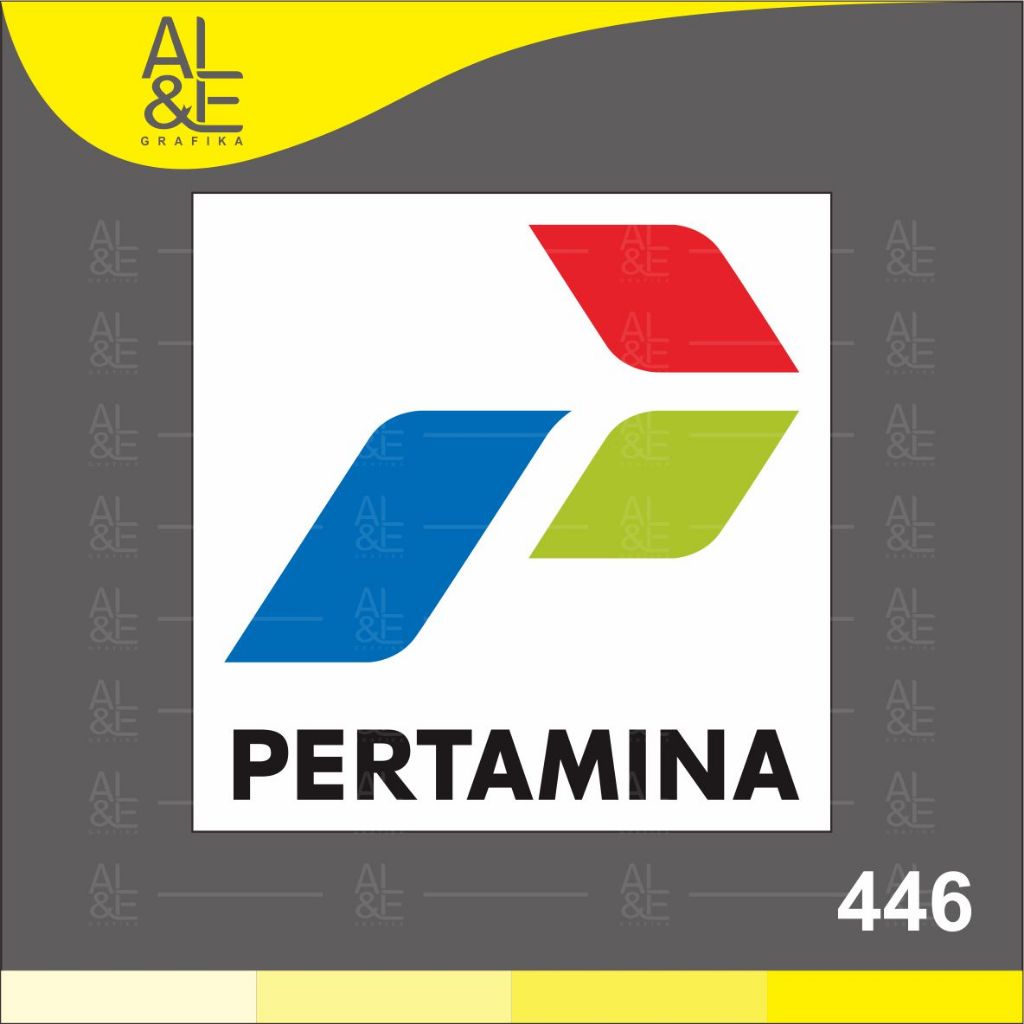 

446 - Stiker Simbol/Logo Pertamina, Sticker Vinyl, Cetak Premium Indoor, Tahan Air