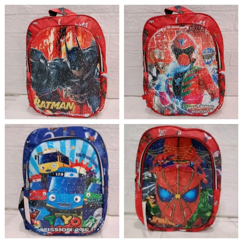 PROMO............ TAS SEKOLAH ANAK USAP IMPORT TK/SD COWOK KARAKTER