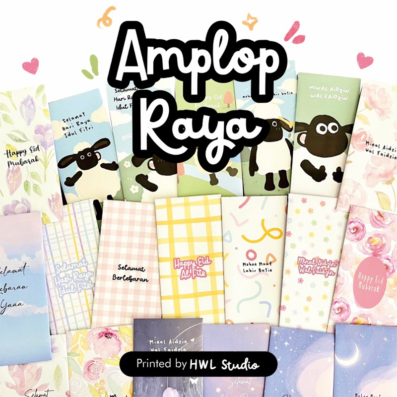 

HWL STUDIO - Amplop Raya edition - isi 5 pcs - Amplop Lebaran Estetik - Amplop Hari Raya Keren - Amplop Termurah - Amplop Lucu