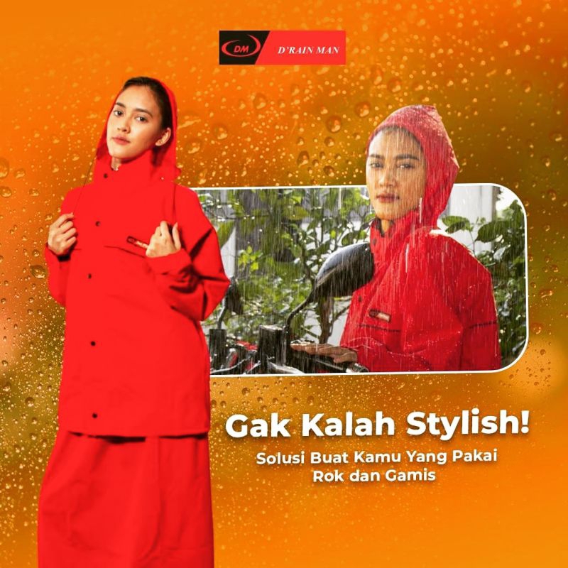 JAS HUJAN SUNFLOWER WOMAN (Bawahan Rok) ORIGINAL