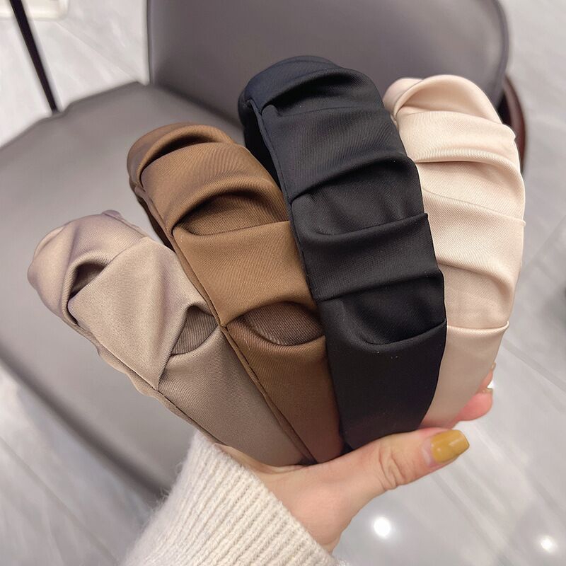 Souta Bando Silk Polos Lebar Headband Polos Lebar Bandana Gaya Korean