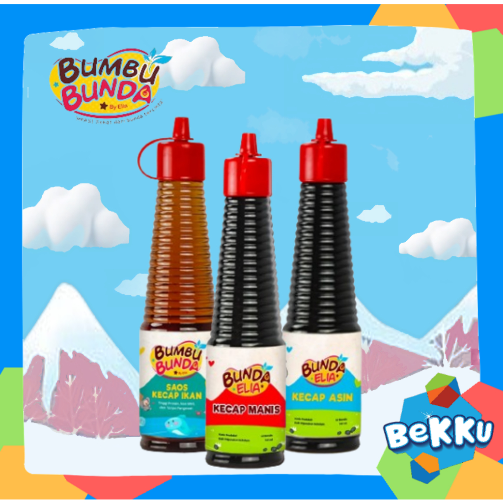 

Bumbu Bunda Elia - Kecap Manis - Kecap Ikan - Non MSG & Pengawet - MPASI - Halal - Organik - Bekku