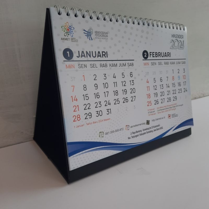 

Kalender meja 2025 bentuk landscape bisa custom model dan warna serta tulisan