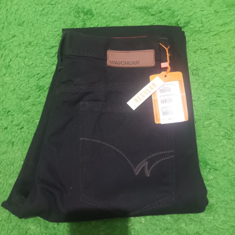 Watchout* celana panjang casual Regular Black Original 100%
