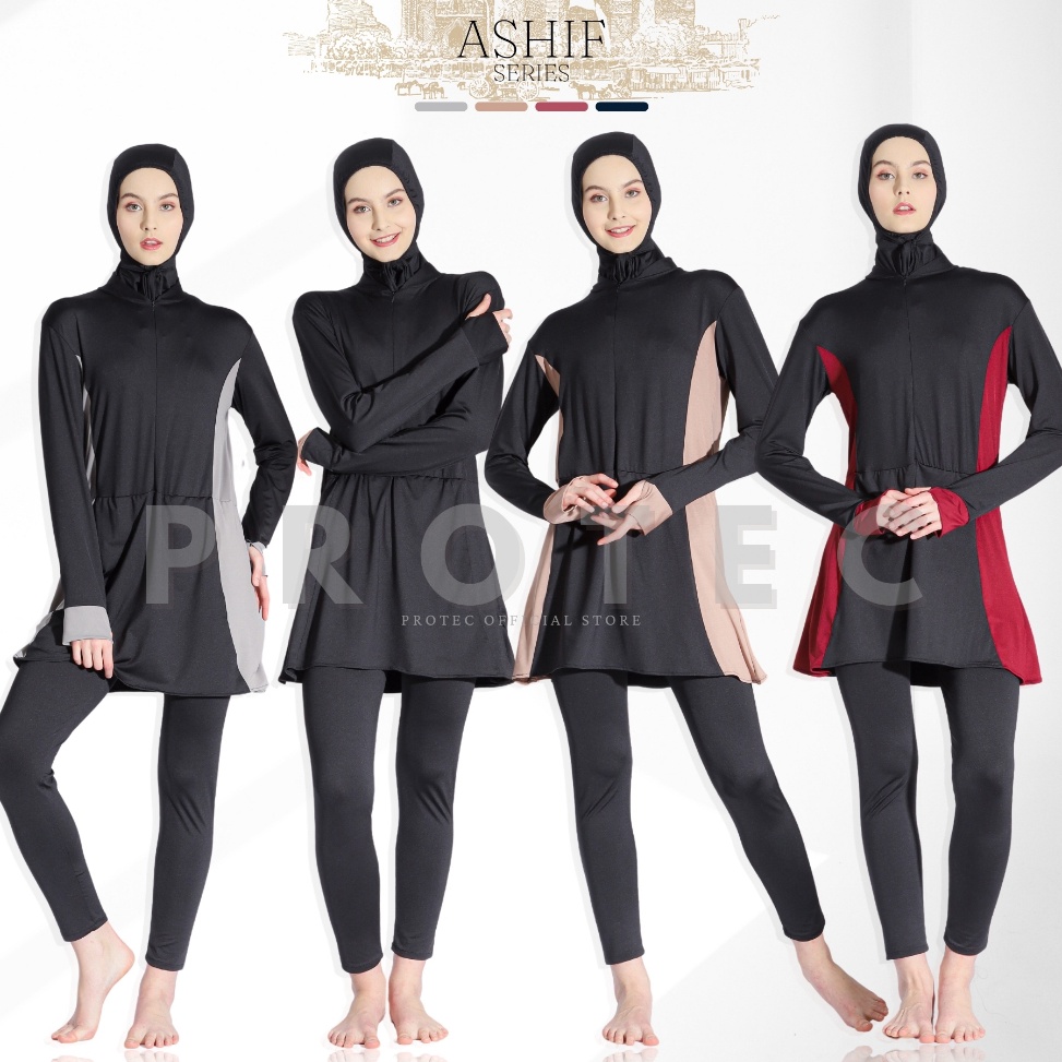 Baju Renang Muslimah Dewasa Jumbo  Baju Renang Wanita Model Terkini dengan Baju Renang Muslimah Remaja Baju Renang Muslimah Syari dan Swimsuit Trendi untuk Baju Renang Dewasa Wanita Muslimah Hijab PROTEC ART J7J3