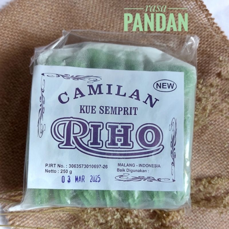 

Kue Semprit RIHO Hijau Rasa Pandan 250gr Camilan Kue Larut Jadul