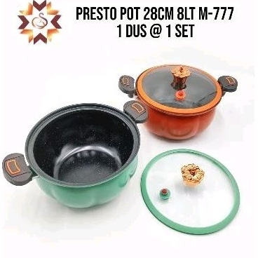 Panci Pot 28 cm / Panci Presto Labu 8 liter / Panci labu presto ORI