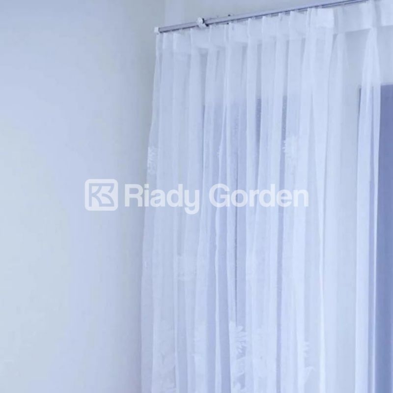 Vitrase gorden lapisan gorden daleman gorden puring gorden gorden siang motif bunga matahari