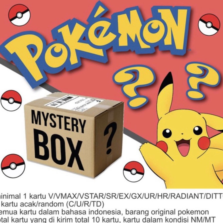 Hanya Hari Ini Mystery box pokemon kartu tcg indonesia murah vstar vmax sr hr ur gx