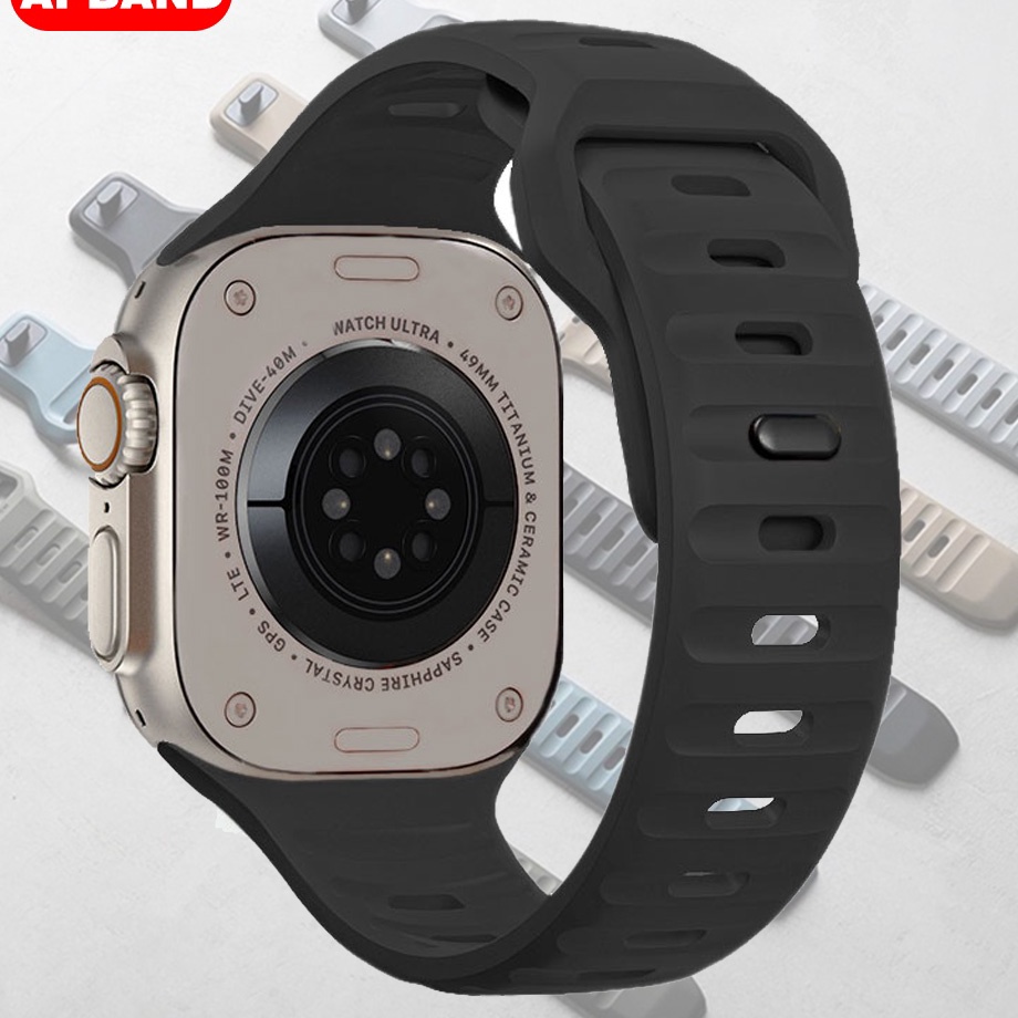 Tkw Silicone Strap for Apple Watch Iwatch Ultra 2Ultra 49mm 9 8 7 45mm 41mm Sport Bracelet Men Watch