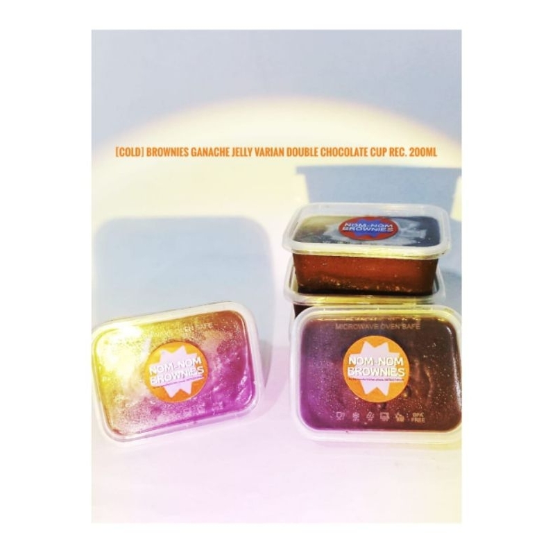 

Cold Brownies Double Chocolate with Chocolate Ganache Jelly cup 200ml