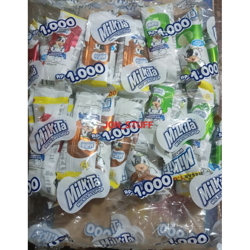 

Milkita Top Brand permen susu tangkai isi30pcs