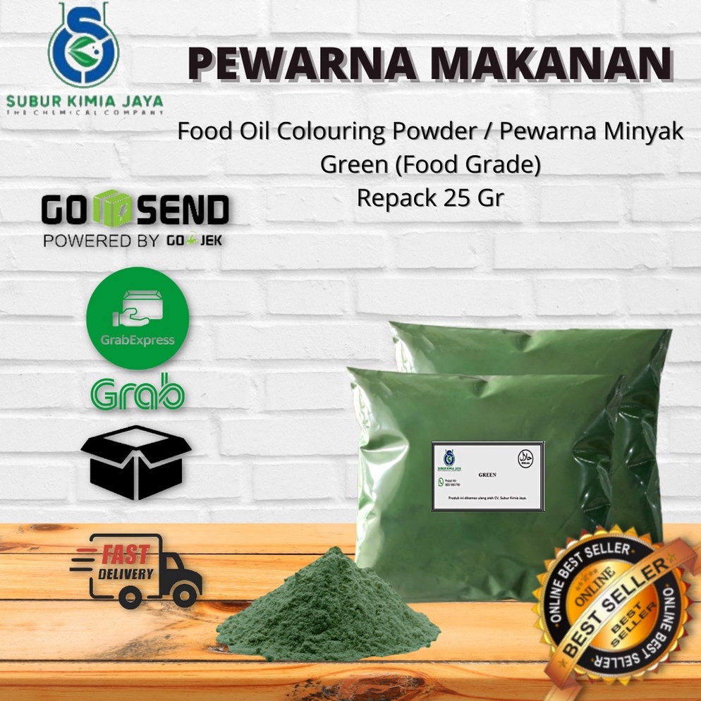 

FHL625 TERBARU Pewarna Bubuk Oil Minyak Green Hijau 25 gr