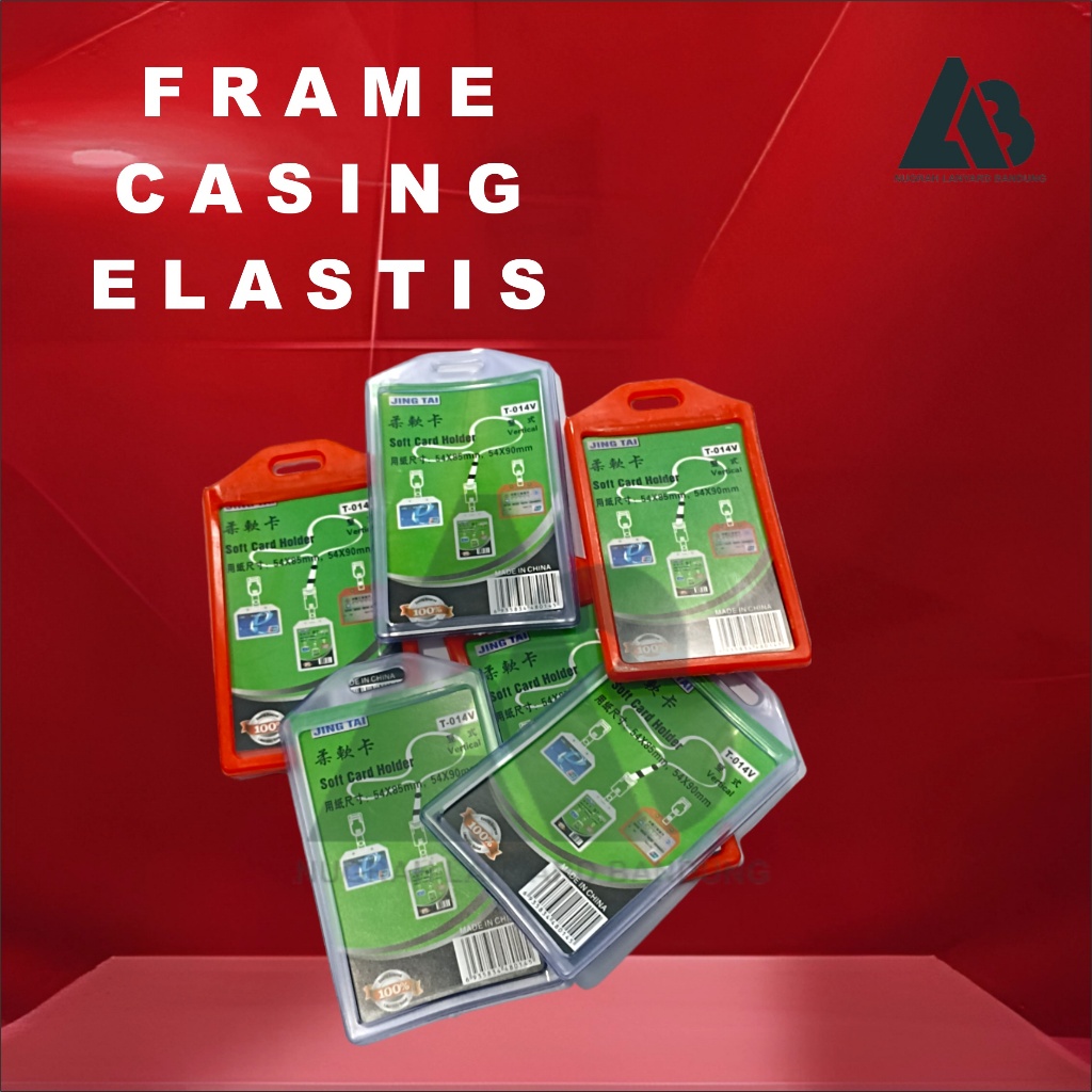 

Frame Casing Tempat ID Card Holder Elastis Bening Potrait 1 muka/casing elastis bening 1 kartu