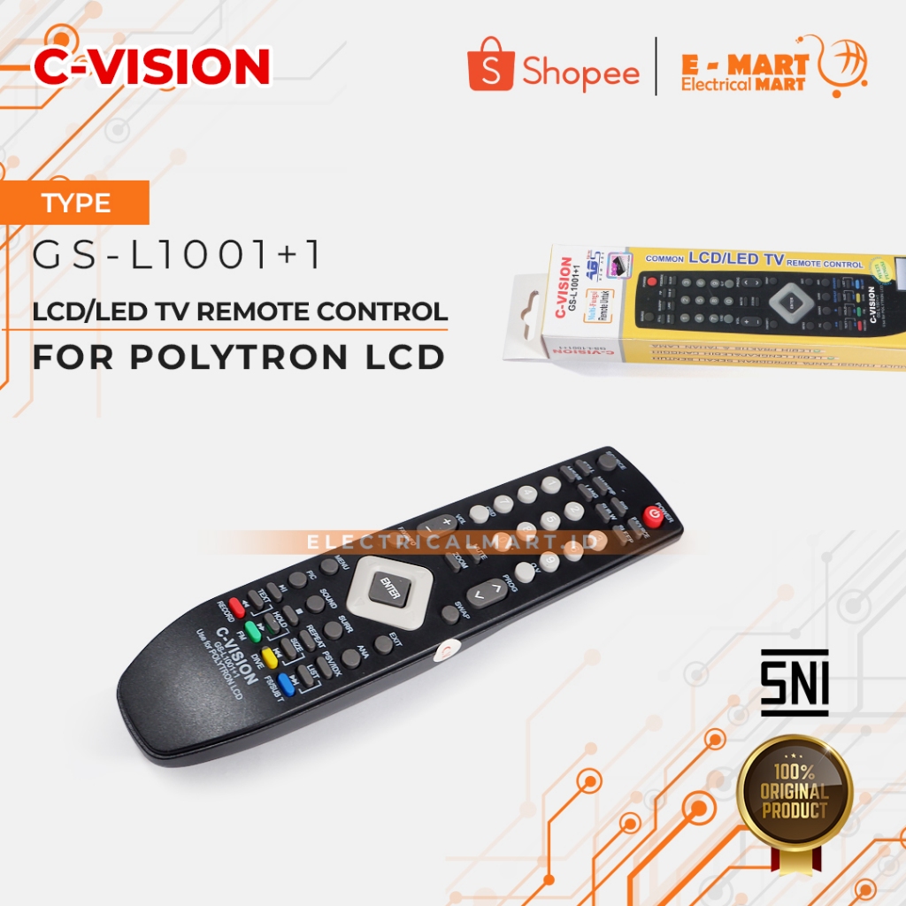 REMOTE TV POLYTRON LED TANPA SETTING GROSIR Remot TV LCD LED POLYTRON