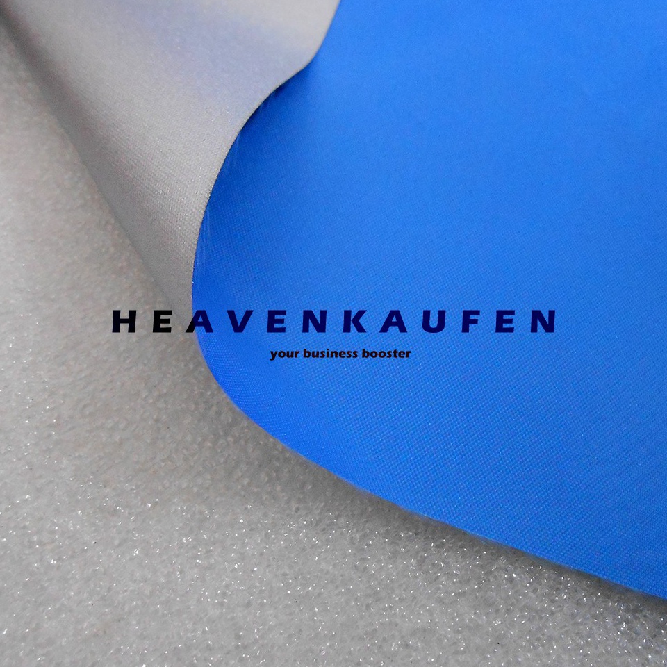 TCD977 PROMO ALE Kain Parasut Biru MudaBiru Langit Balik Silver Metalik Untuk Cover MobilMotor Payun