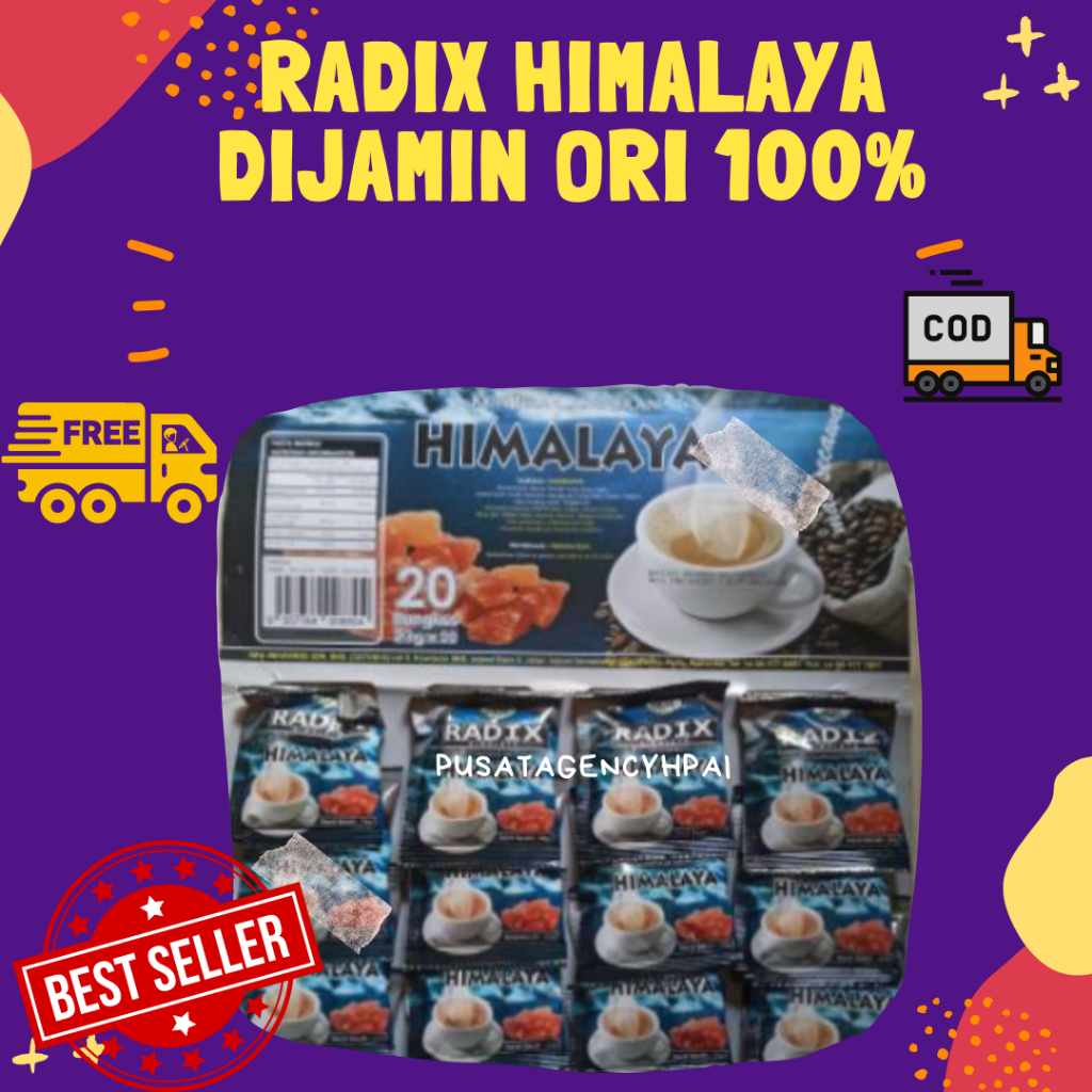 

KOPI RADIX HIMALAYA ORI MALAYSIA | isi 20 sachet | KOPI KAYA MINERAL GARAM HIMALAYA