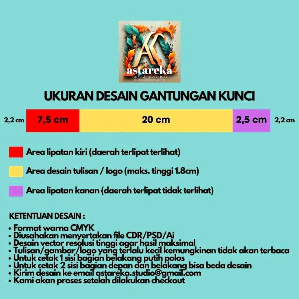 

Desain Gantungan Kunci - Lanyard ID Card | 1 Desain 3x Revisi