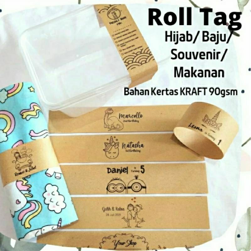 

Roll tag hijab/baju/makanan/souvenir