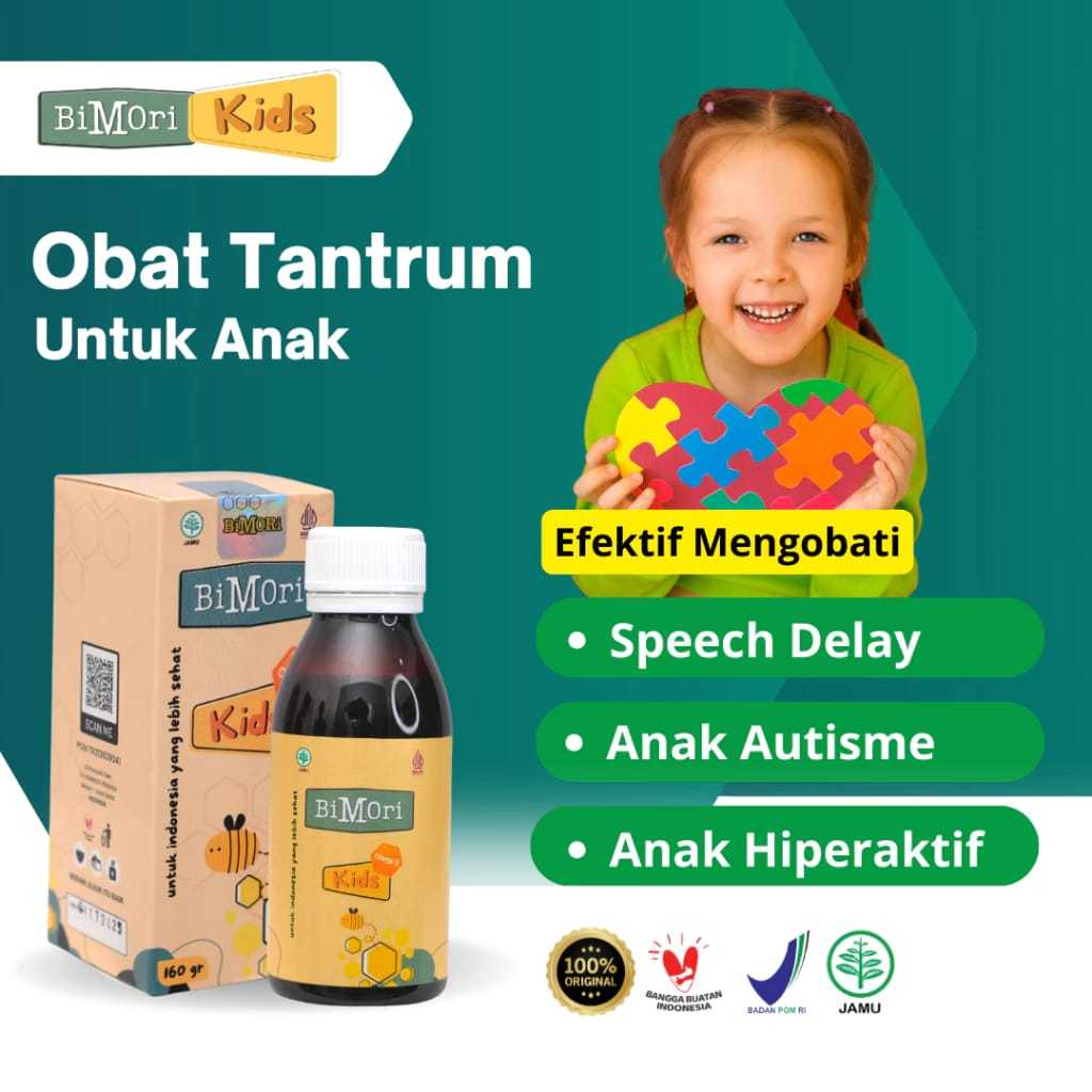 Bimori Kids Obat Tantrum, Vitamin Autisme, Herbal Untuk Anak Terlaris