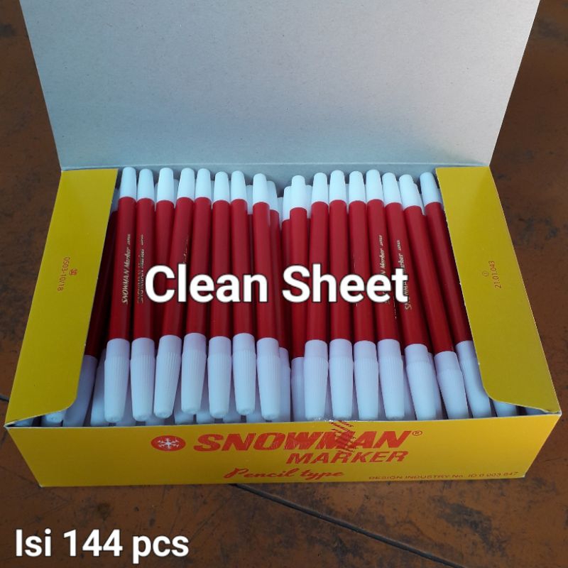

SNOWMAN spidol warna kecil isi 144 pcs merah