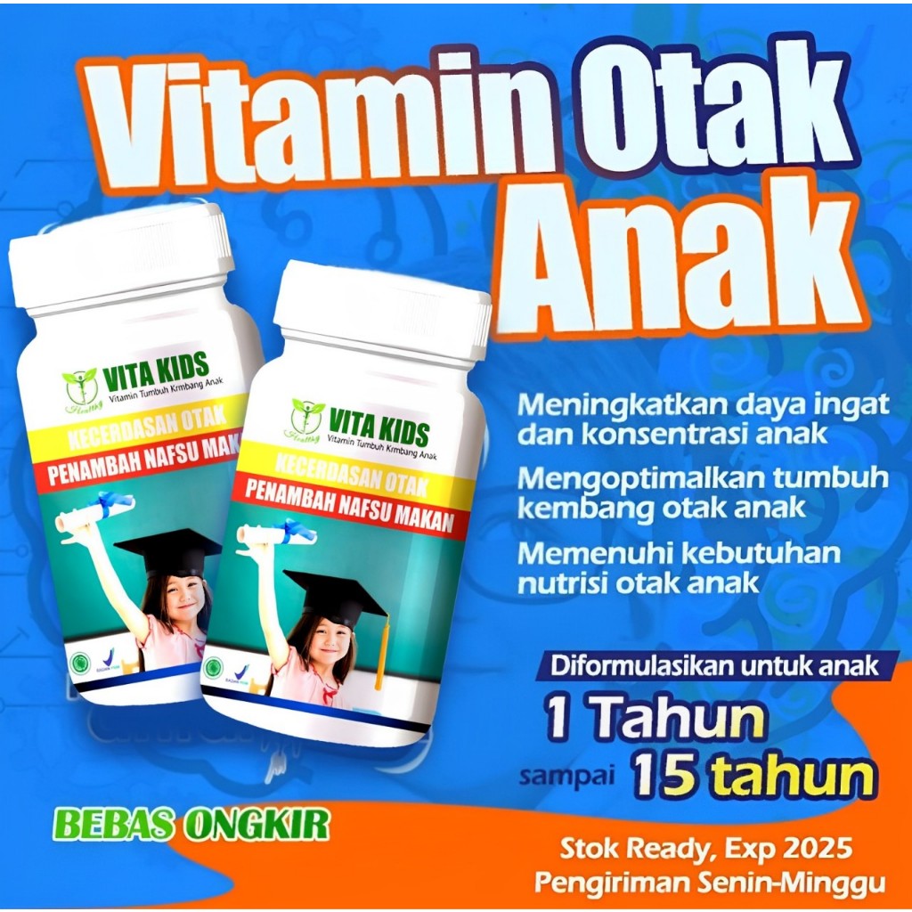 Vitamin Anak Penambah Nafsu Makan Dan Kecerdasan Otak Anak 1-3 Tahun Menjaga Daya Tahan Tubuh, Obat 
