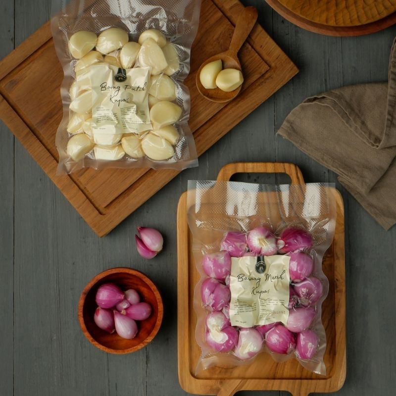 

bawang merah kupas / bawang putih kupas