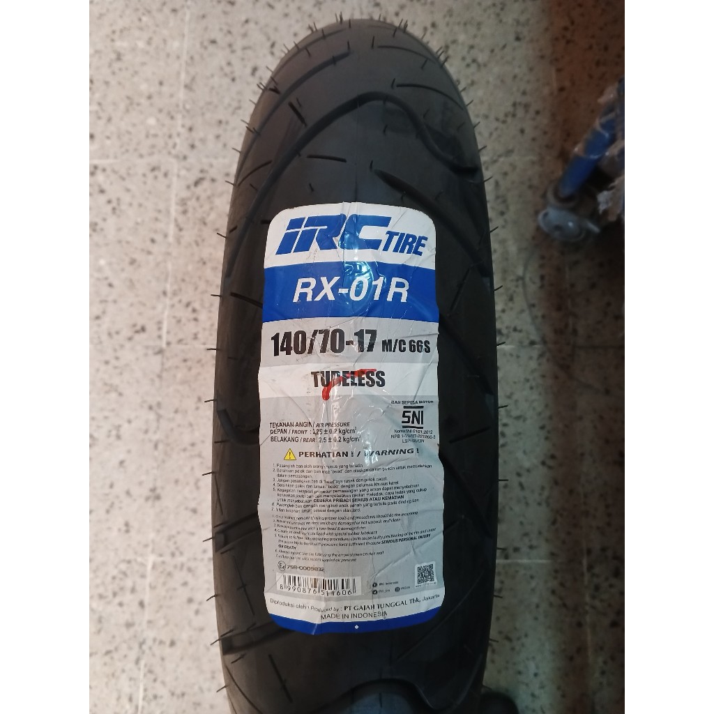Ban Motor IRC 140/70 -17 RX-01, GP-211R TUBLESS