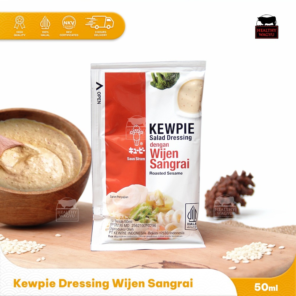 

Kewpie Wijen Sangrai Roasted Sesame Salad Dressing 50ml Healthy Wagyu